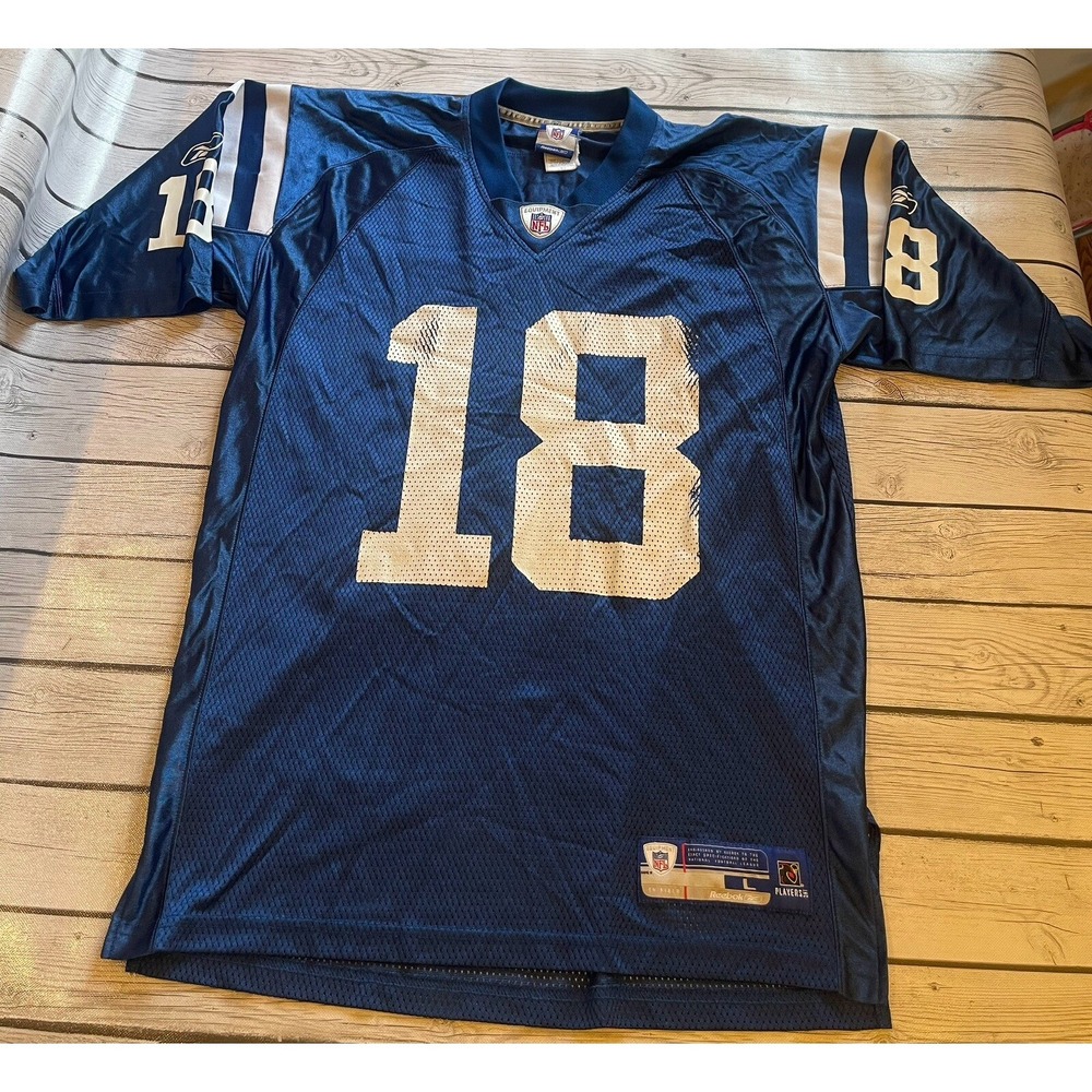 Peyton Manning #18 Indianapolis Colts Reebok NFL Equipment On-Field Jersey Large